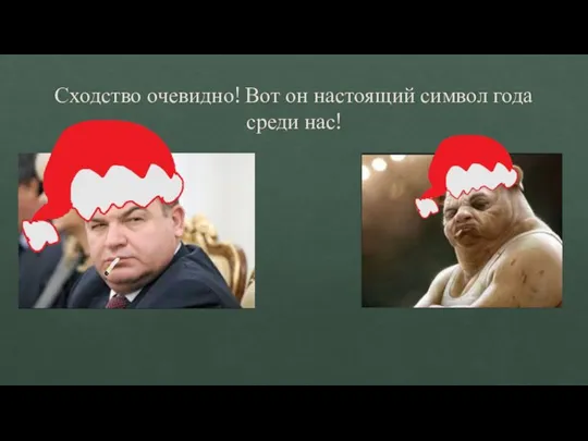 Сходство очевидно! Вот он настоящий символ года среди нас!