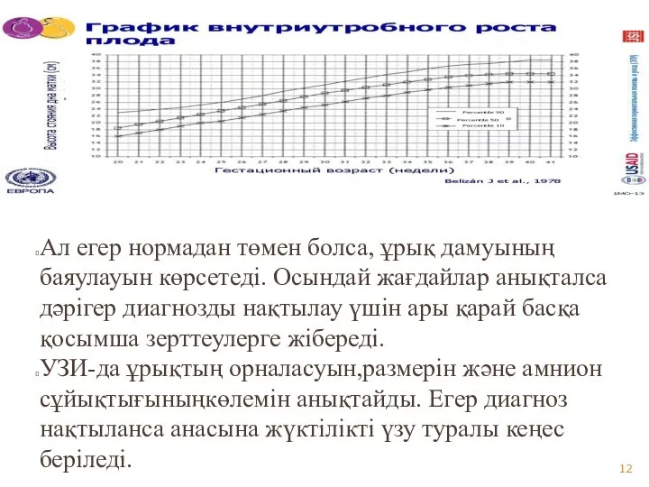 Ал егер нормадан төмен болса, ұрық дамуының баяулауын көрсетеді. Осындай жағдайлар