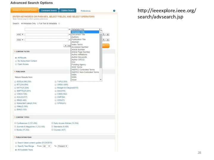 http://ieeexplore.ieee.org/search/advsearch.jsp