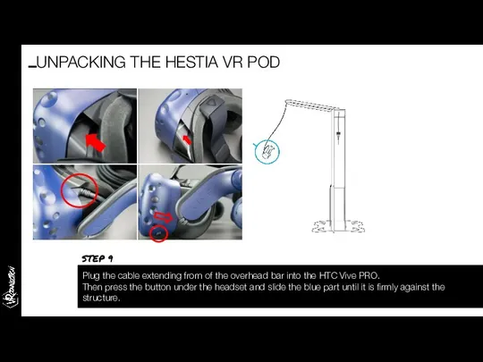 Plug the cable extending from of the overhead bar into the