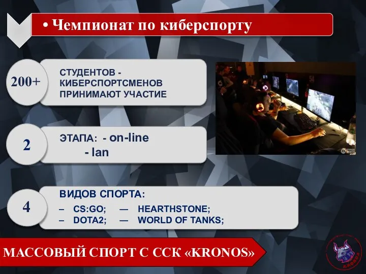 200+ СТУДЕНТОВ - КИБЕРСПОРТСМЕНОВ ПРИНИМАЮТ УЧАСТИЕ 4 CS:GO; DOTA2; 2 ЭТАПА: