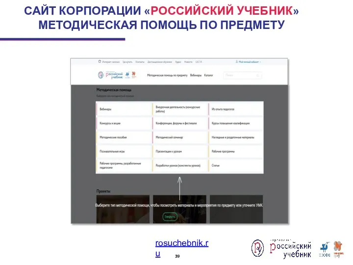 rosuchebnik.ru САЙТ КОРПОРАЦИИ «РОССИЙСКИЙ УЧЕБНИК» МЕТОДИЧЕСКАЯ ПОМОЩЬ ПО ПРЕДМЕТУ