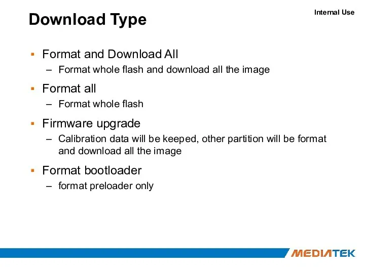 Download Type Format and Download All Format whole flash and download