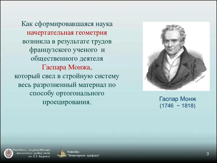 Как сформировавшаяся наука начертательная геометрия возникла в результате трудов французского ученого