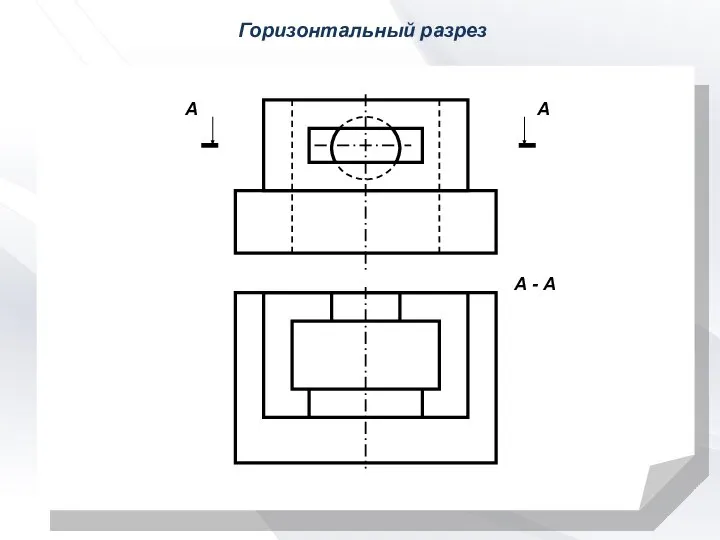 А - А А А Горизонтальный разрез