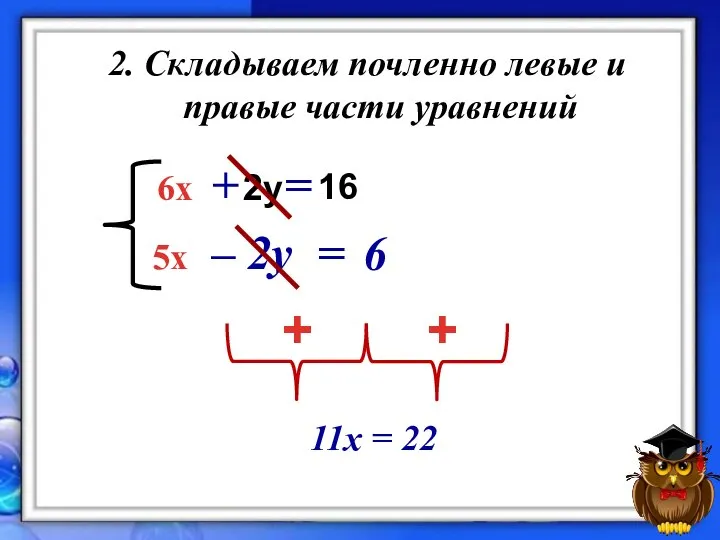 3x + y = 8 5x – 2y = 2у 16