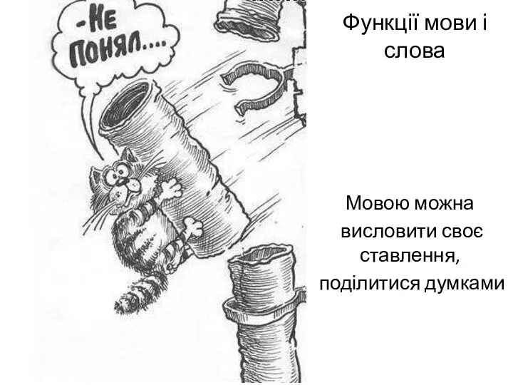 Функції мови і слова Мовою можна висловити своє ставлення, поділитися думками