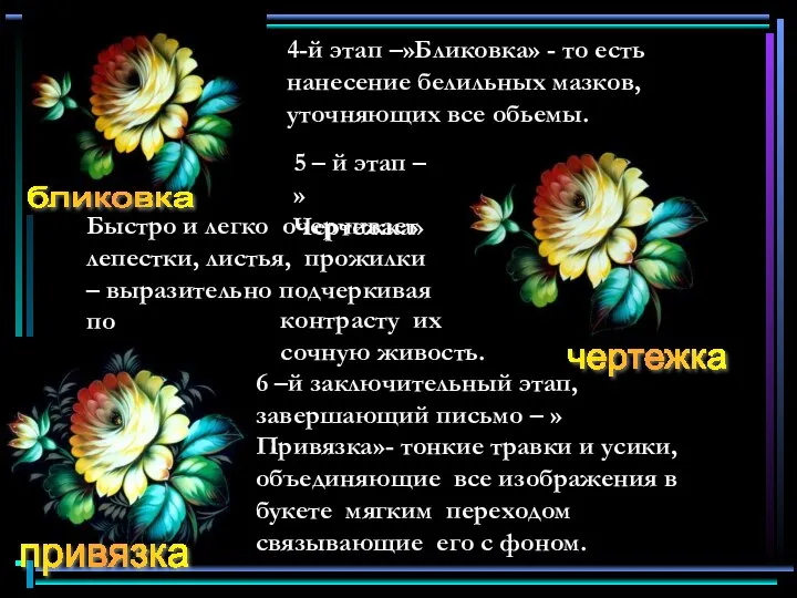 бликовка чертежка привязка 4-й этап –»Бликовка» - то есть нанесение белильных