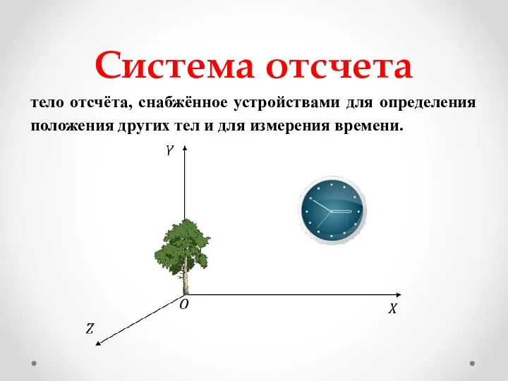 Система отсчета тело отсчёта, снабжённое устройствами для определения положения других тел и для измерения времени.