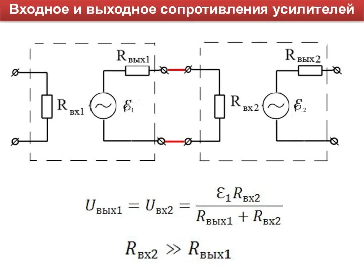 Входное и выходное сопротивления усилителей