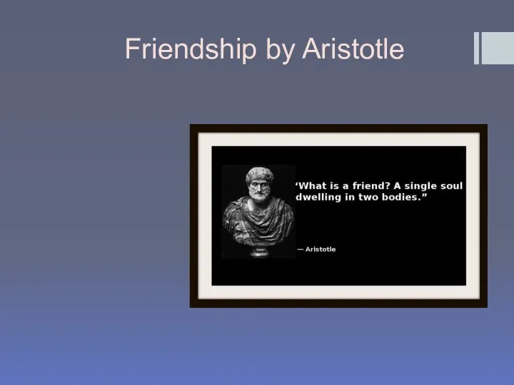 Friendship by Aristotle