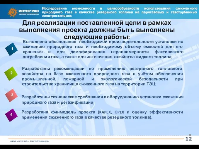 Для реализации поставленной цели в рамках выполнения проекта должны быть выполнены