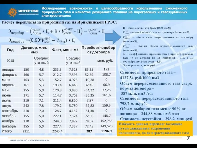 Исследование возможности и целесообразности использования сжиженного природного газа в качестве резервного