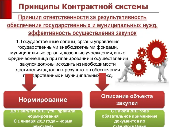 Принцип ответственности за результативность обеспечения государственных и муниципальных нужд, эффективность осуществления