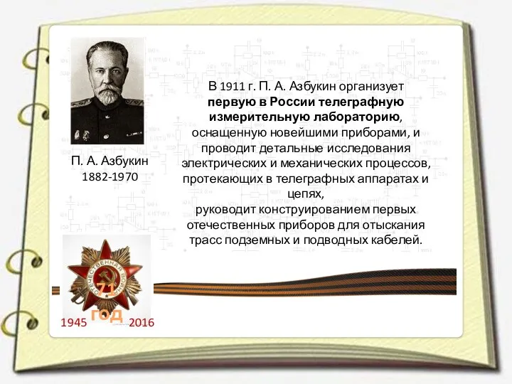 П. А. Азбукин 1882-1970 В 1911 г. П. А. Азбукин организует