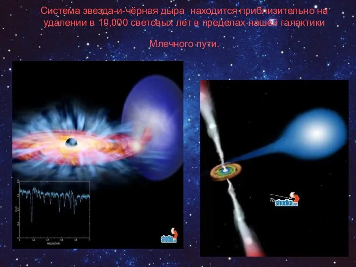 Система звезда-и-чёрная дыра находится приблизительно на удалении в 10,000 световых лет