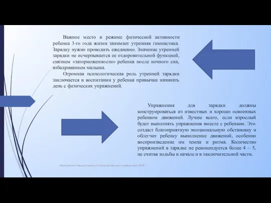 «Московский педагогический государственный университет» 2018 г. Важное место в режиме физической