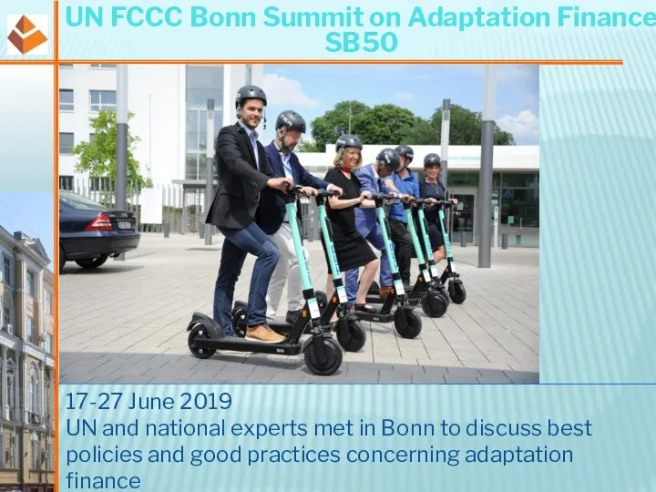 UN FCCC Bonn Summit on Adaptation Finance SB50 17-27 June 2019