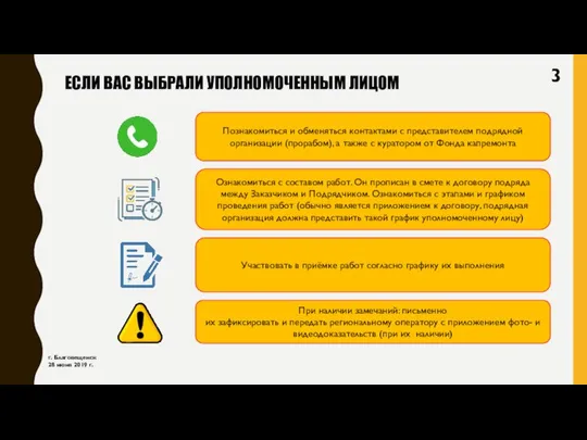 ЕСЛИ ВАС ВЫБРАЛИ УПОЛНОМОЧЕННЫМ ЛИЦОМ г. Благовещенск 28 июня 2019 г.