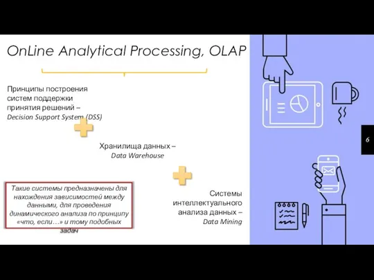 OnLine Analytical Processing, OLAP 6 Принципы построения систем поддержки принятия решений