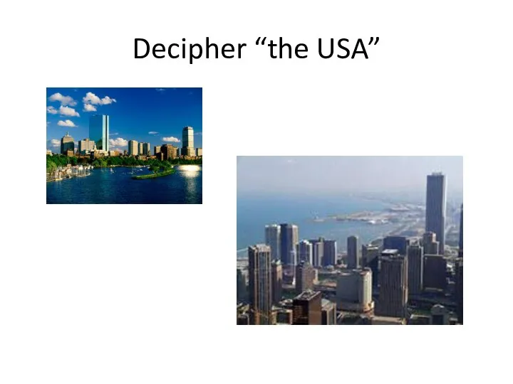 Decipher “the USA”