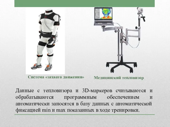 Данные с тепловизора и 3D-маркеров считываются и обрабатываются программным обеспечением и