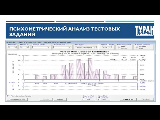 ПСИХОМЕТРИЧЕСКИЙ АНАЛИЗ ТЕСТОВЫХ ЗАДАНИЙ