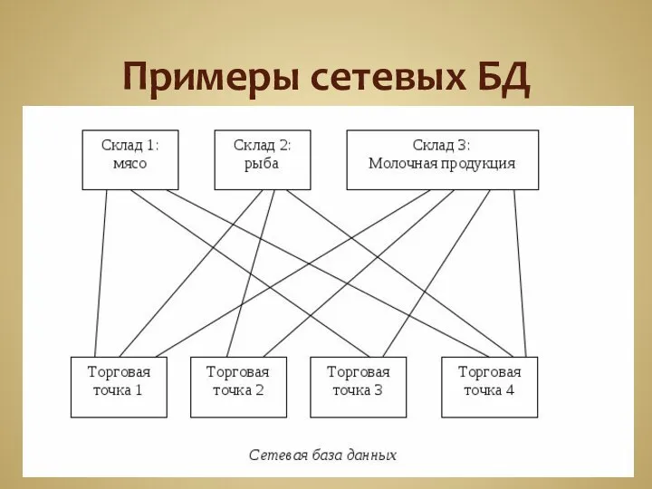 Примеры сетевых БД