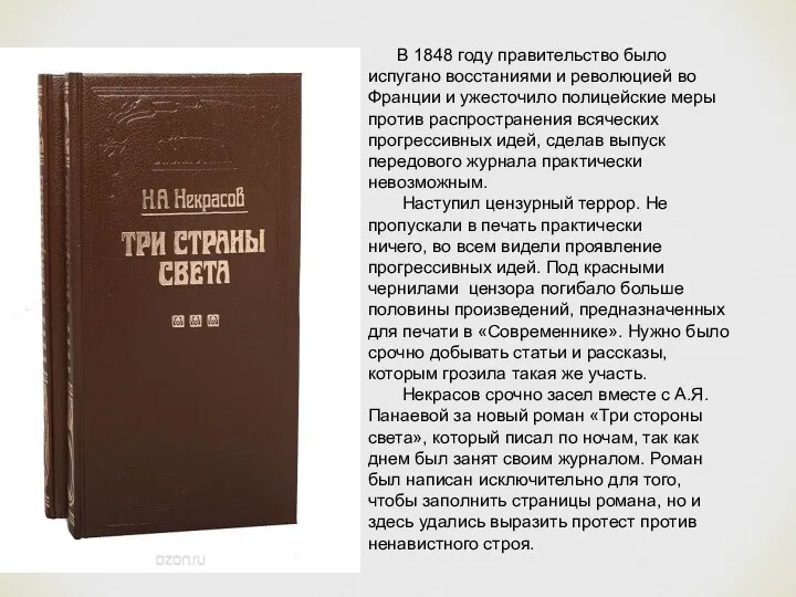 В 1848 году правительство было испугано восстаниями и революцией во Франции