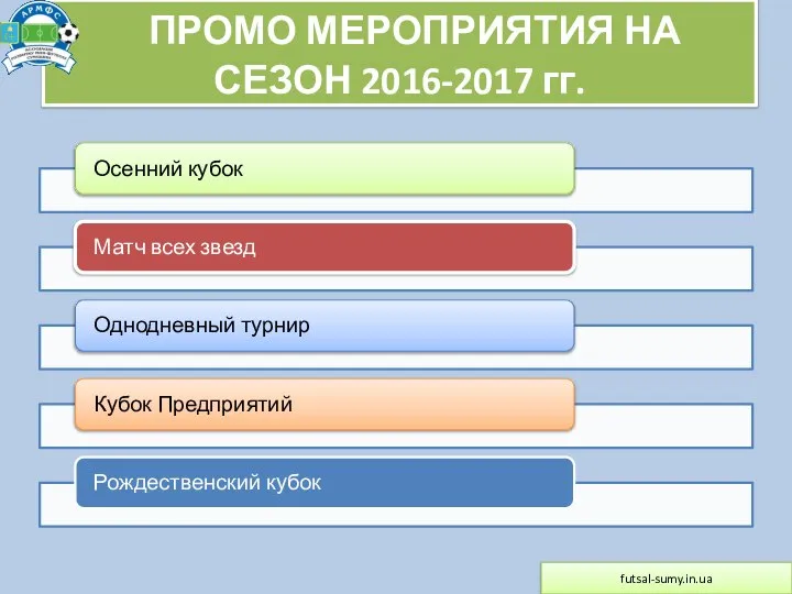 ПРОМО МЕРОПРИЯТИЯ НА СЕЗОН 2016-2017 гг. futsal-sumy.in.ua