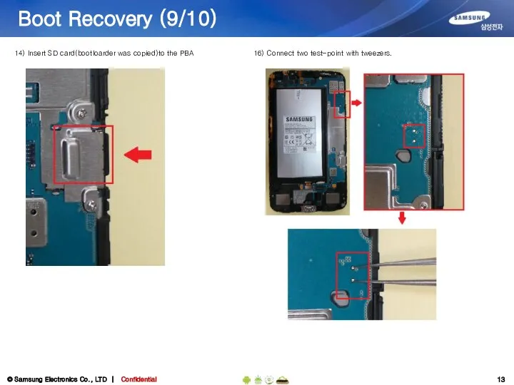 Boot Recovery (9/10) 14) Insert SD card(bootloarder was copied)to the PBA