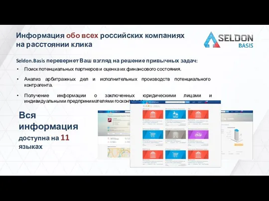 Информация обо всех российских компаниях на расстоянии клика Seldon.Basis перевернет Ваш