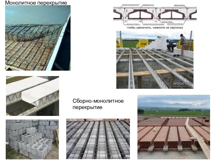 Монолитное перекрытие Сборно-монолитное перекрытие