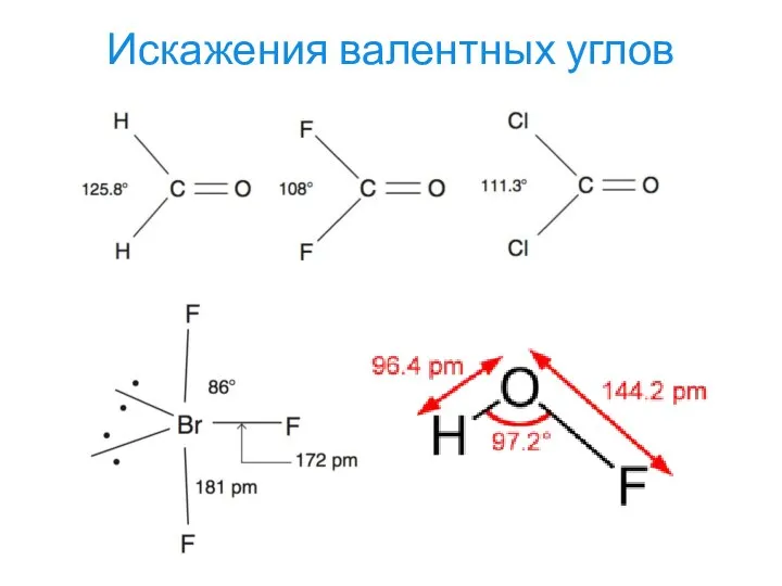 Искажения валентных углов