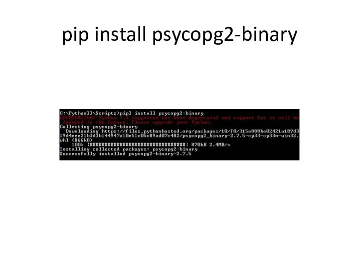 pip install psycopg2-binary