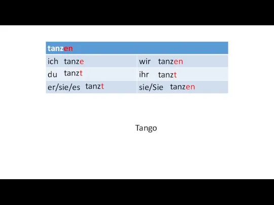 tanze tanzt tanzt tanzen tanzt tanzen Tango