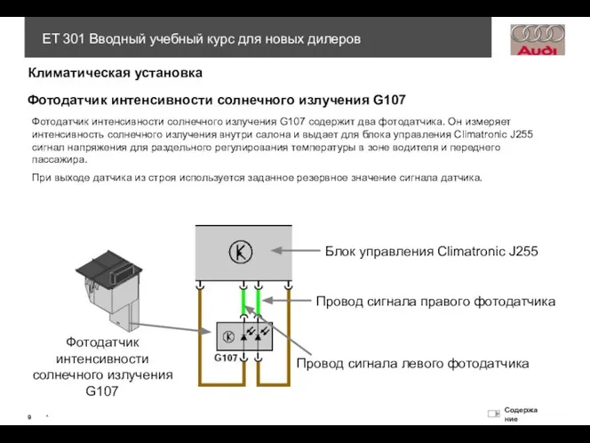 Фотодатчик интенсивности солнечного излучения G107 содержит два фотодатчика. Он измеряет интенсивность