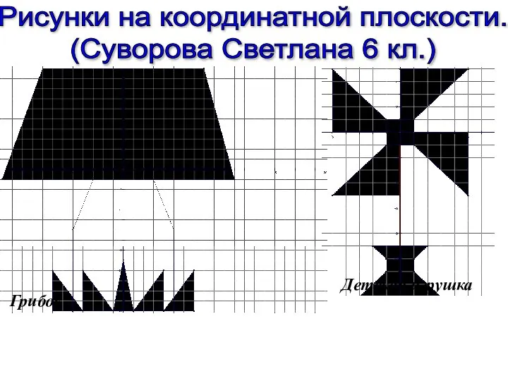 Рисунки на координатной плоскости. (Суворова Светлана 6 кл.) Грибок Детская игрушка