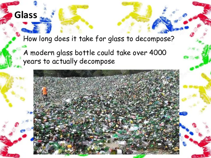 Glass How long does it take for glass to decompose? A