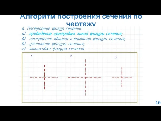 Алгоритм построения сечения по чертежу 16