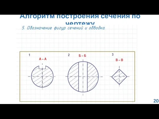 Алгоритм построения сечения по чертежу 20