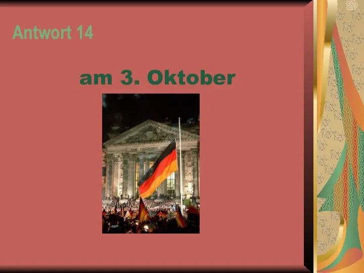 Antwort 14 am 3. Oktober