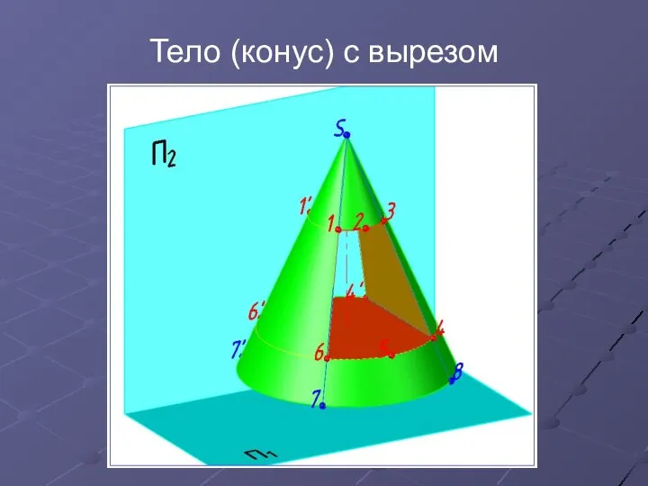 Тело (конус) с вырезом