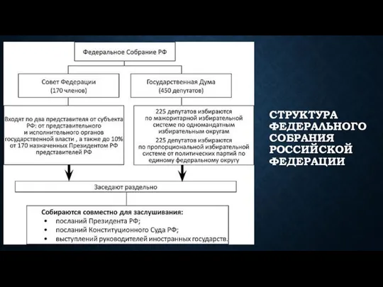 СТРУКТУРА ФЕДЕРАЛЬНОГО СОБРАНИЯ РОССИЙСКОЙ ФЕДЕРАЦИИ