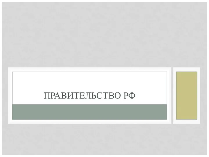 ПРАВИТЕЛЬСТВО РФ