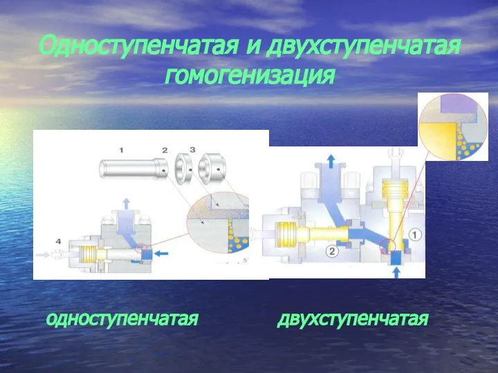 Одноступенчатая и двухступенчатая гомогенизация одноступенчатая двухступенчатая