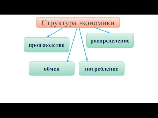 Структура экономики распределение производство обмен потребление