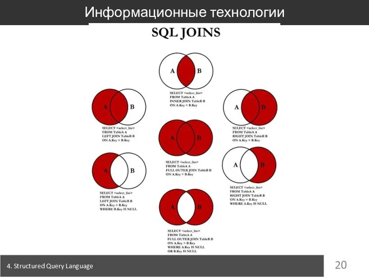 4. Structured Query Language Информационные технологии