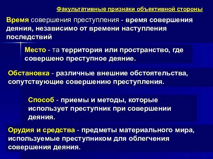 Время совершения преступления - время совершения деяния, независимо от времени наступления