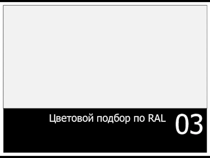 Цветовой подбор по RAL 03